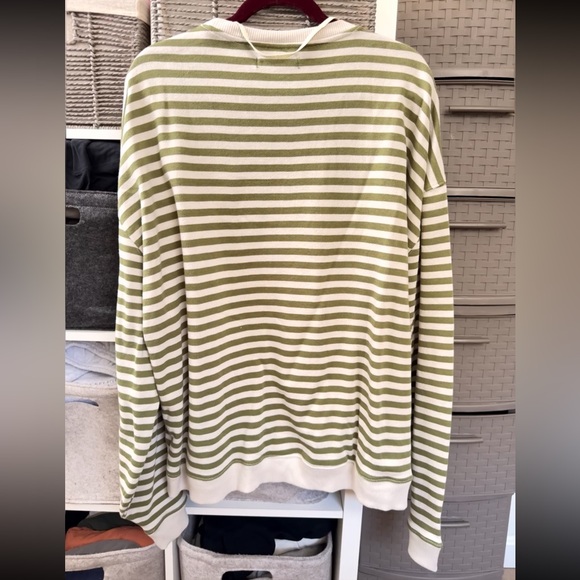 Free People Classic Oversized Striped Sweatshirt - Picture 3 of 4